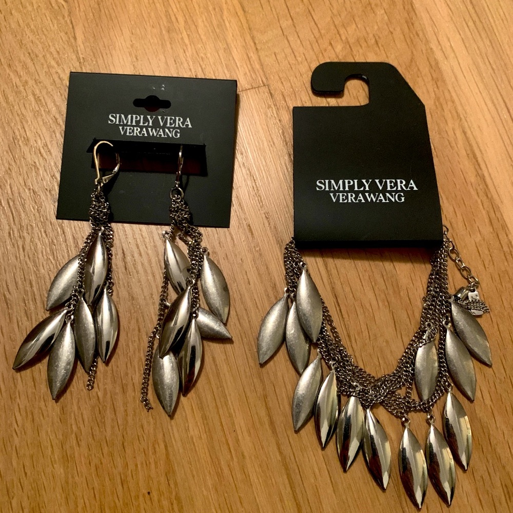 Vera Wang dangle earrings and bracelet